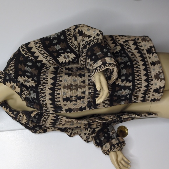 Chico's Southwest Western Print Tapestry Jacket Coat - Picture 3 of 15